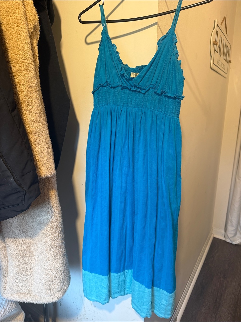 Banana Republic Turquoise Ruffle-Trim Camisole Top